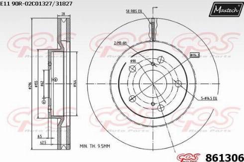 Maxtech 861306.0000 - Disque de frein cwaw.fr