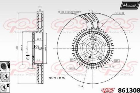 Maxtech 861308.6260 - Disque de frein cwaw.fr