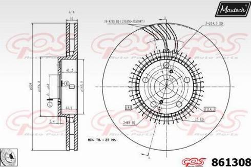 Maxtech 861308.0200 - Disque de frein cwaw.fr