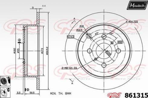 Maxtech 861315.6060 - Disque de frein cwaw.fr