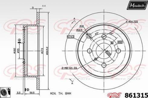 Maxtech 861315.0060 - Disque de frein cwaw.fr