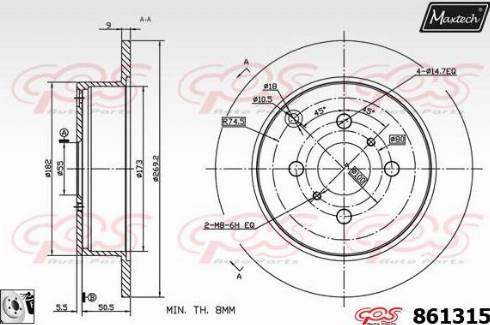 Maxtech 861315.0080 - Disque de frein cwaw.fr