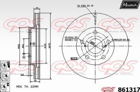 Maxtech 861317.6980 - Disque de frein cwaw.fr