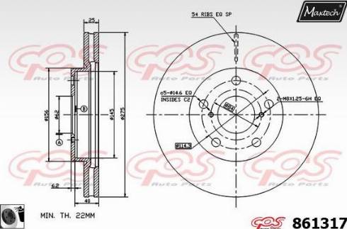 Maxtech 861317.0060 - Disque de frein cwaw.fr