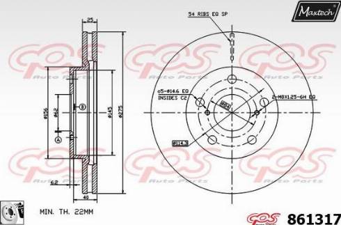 Maxtech 861317.0080 - Disque de frein cwaw.fr