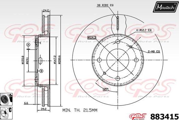 Maxtech 861317 - Disque de frein cwaw.fr