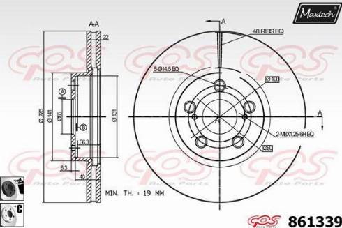 Maxtech 861339.6060 - Disque de frein cwaw.fr