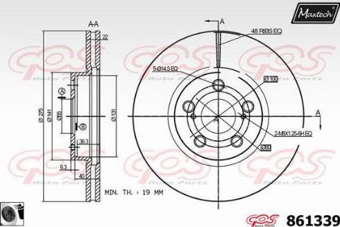 Maxtech 861339.0060 - Disque de frein cwaw.fr