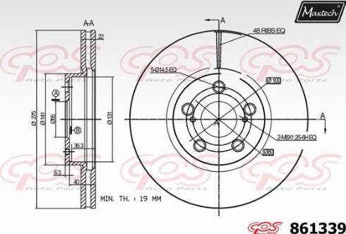 Maxtech 861339.0000 - Disque de frein cwaw.fr