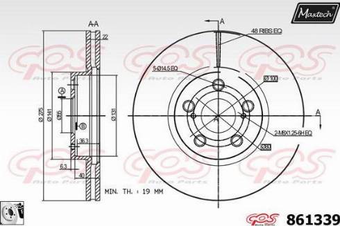 Maxtech 861339.0080 - Disque de frein cwaw.fr