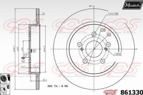 Maxtech 861330.6060 - Disque de frein cwaw.fr