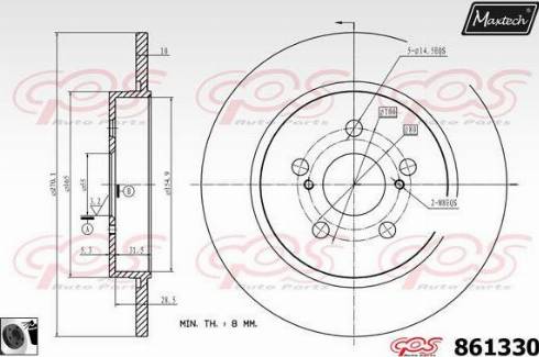 Maxtech 861330.0060 - Disque de frein cwaw.fr