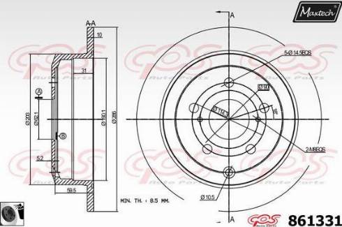 Maxtech 861331.0060 - Disque de frein cwaw.fr