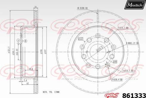 Maxtech 861333.0000 - Disque de frein cwaw.fr