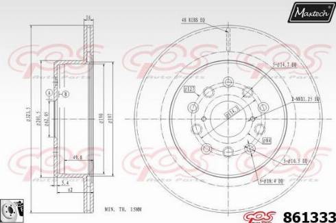 Maxtech 861333.0080 - Disque de frein cwaw.fr