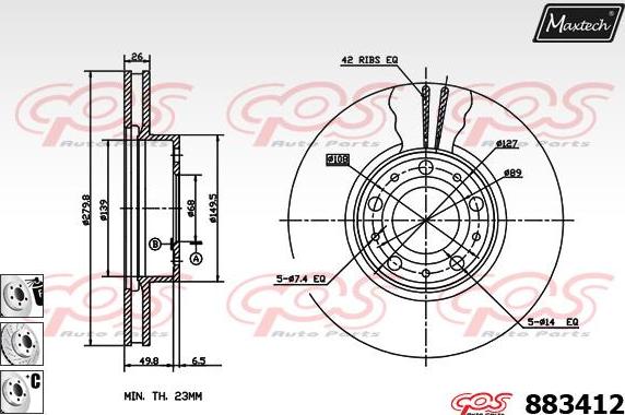 Maxtech 861333 - Disque de frein cwaw.fr