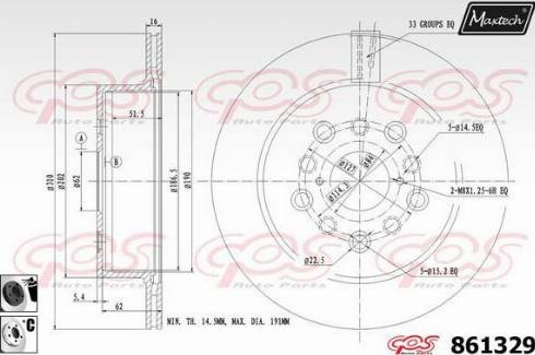 Maxtech 861329.6060 - Disque de frein cwaw.fr