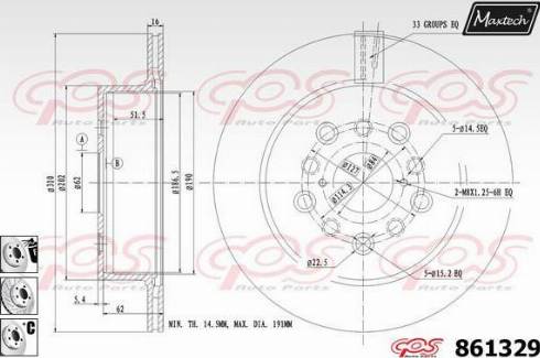 Maxtech 861329.6880 - Disque de frein cwaw.fr