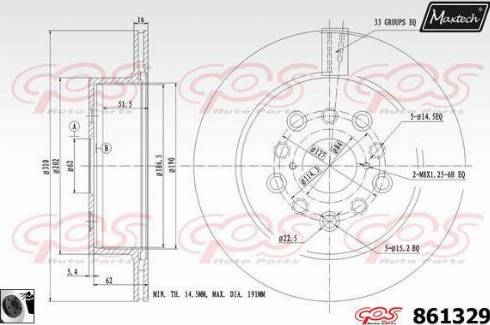 Maxtech 861329.0060 - Disque de frein cwaw.fr