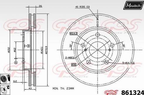 Maxtech 861324.6060 - Disque de frein cwaw.fr