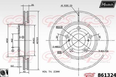 Maxtech 861324.0060 - Disque de frein cwaw.fr