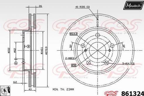 Maxtech 861324.0080 - Disque de frein cwaw.fr