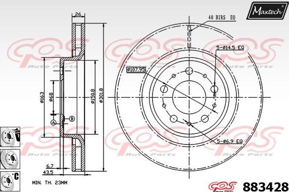 Maxtech 871106 - Disque de frein cwaw.fr