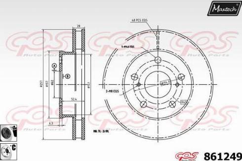 Maxtech 861249.6060 - Disque de frein cwaw.fr