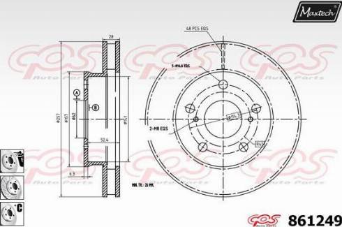 Maxtech 861249.6880 - Disque de frein cwaw.fr