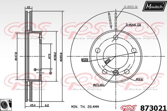 Maxtech 861249 - Disque de frein cwaw.fr