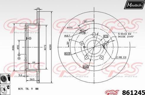 Maxtech 861245.6060 - Disque de frein cwaw.fr