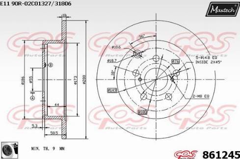 Maxtech 861245.0060 - Disque de frein cwaw.fr