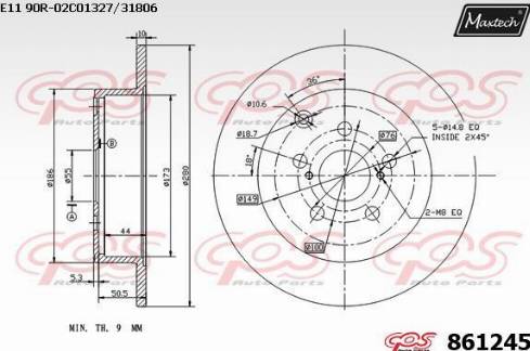 Maxtech 861245.0000 - Disque de frein cwaw.fr