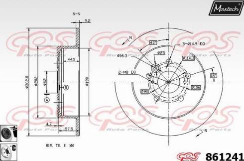 Maxtech 861241.6060 - Disque de frein cwaw.fr