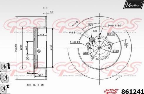 Maxtech 861241.6880 - Disque de frein cwaw.fr