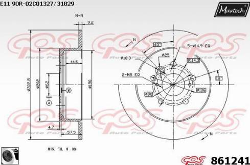 Maxtech 861241.0060 - Disque de frein cwaw.fr