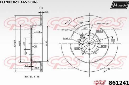 Maxtech 861241.0000 - Disque de frein cwaw.fr