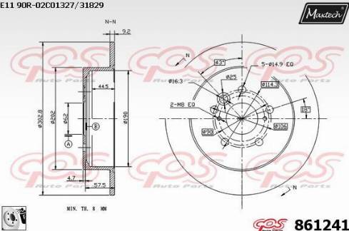 Maxtech 861241.0080 - Disque de frein cwaw.fr