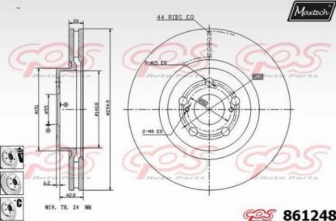 Maxtech 861248.6980 - Disque de frein cwaw.fr