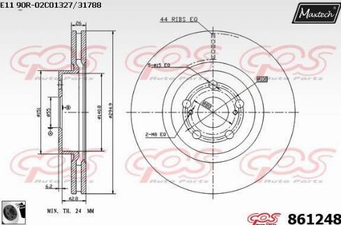 Maxtech 861248.0060 - Disque de frein cwaw.fr