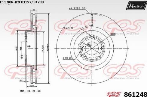 Maxtech 861248.0000 - Disque de frein cwaw.fr