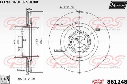 Maxtech 861248.0080 - Disque de frein cwaw.fr