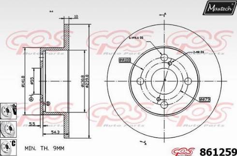 Maxtech 861259.6980 - Disque de frein cwaw.fr