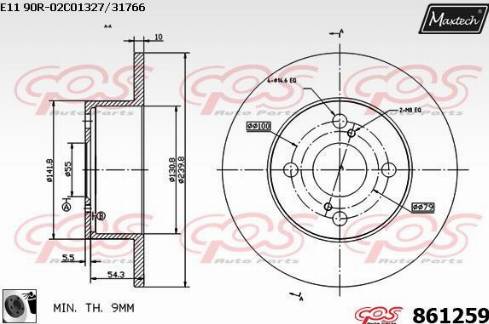 Maxtech 861259.0060 - Disque de frein cwaw.fr