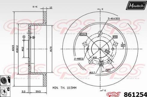 Maxtech 861254.6060 - Disque de frein cwaw.fr