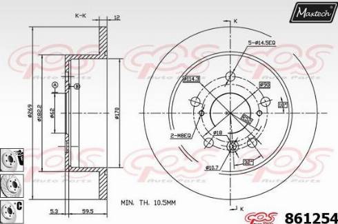 Maxtech 861254.6880 - Disque de frein cwaw.fr