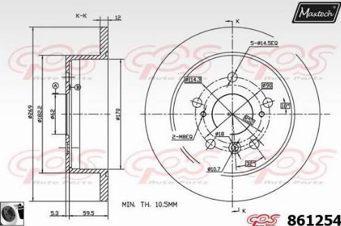 Maxtech 861254.0060 - Disque de frein cwaw.fr