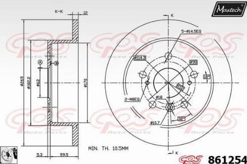 Maxtech 861254.0080 - Disque de frein cwaw.fr