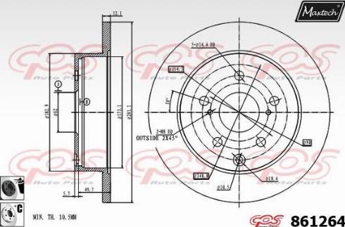 Maxtech 861264.6060 - Disque de frein cwaw.fr