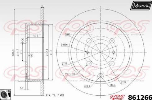 Maxtech 861266.0060 - Disque de frein cwaw.fr